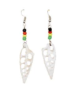 Rasta Cut Long Shell Earring